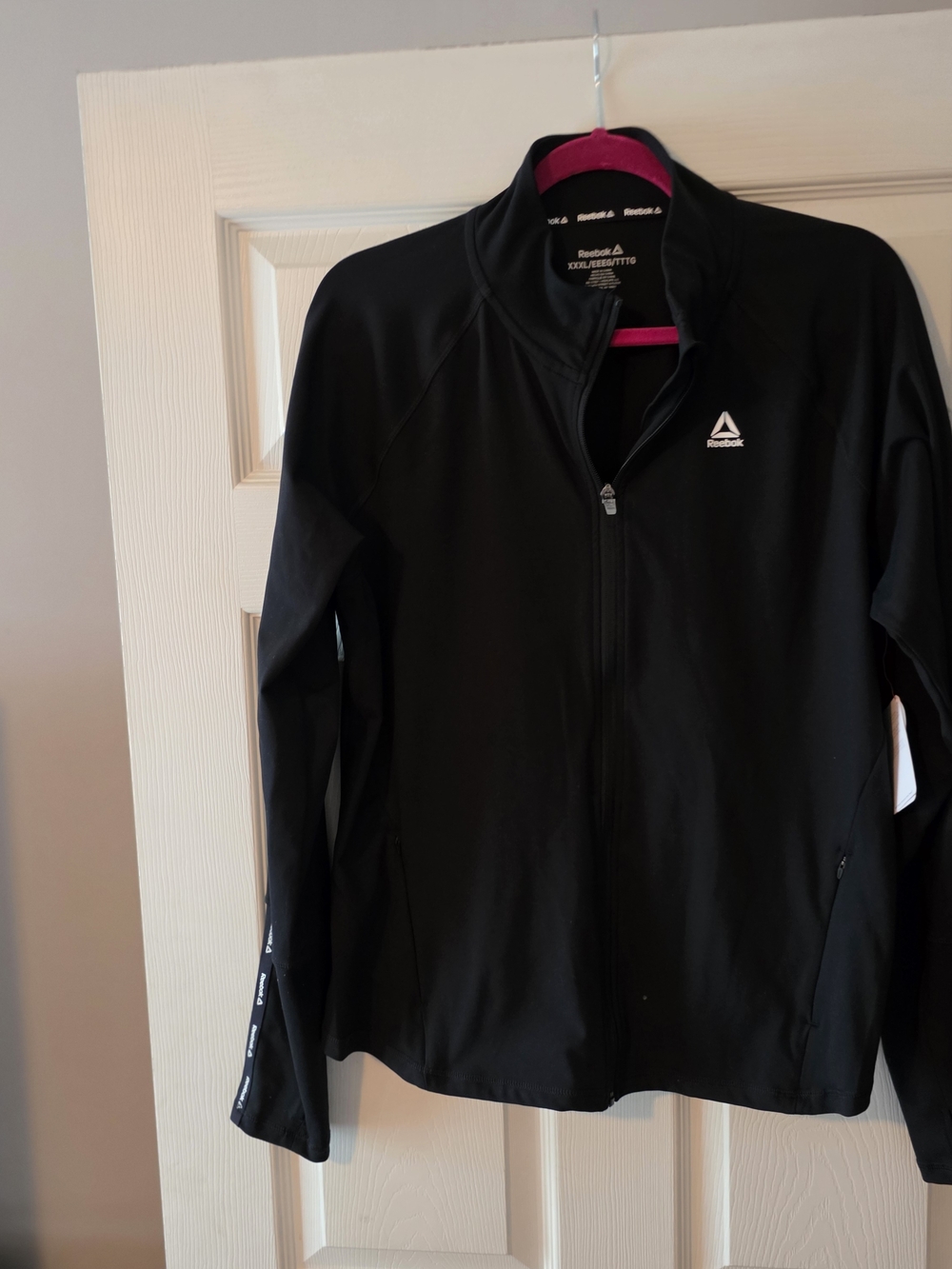 Reebok Women's Black Zip-Front Athletic Jacket